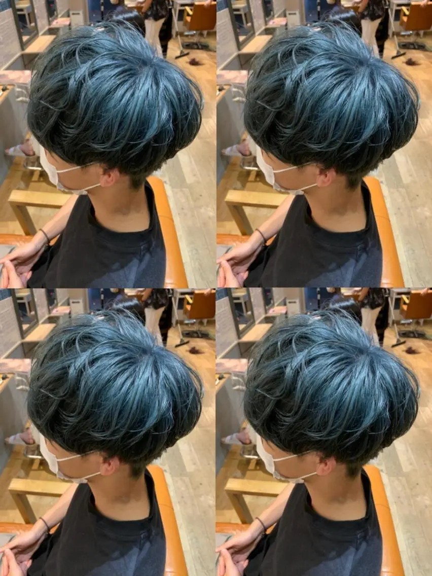 ショート カラー パーマ ヘアアレンジ メンズ 🔥メンズパーマ 特化 渡辺一翔のヘアスタイル
