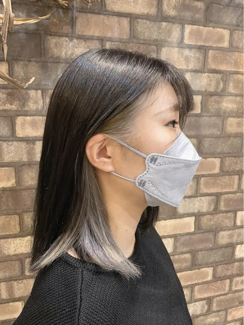 セミロング カラー セミロングパーマ バレイヤージュ ブリーチ ケアブリーチ ダブルカラー ✨ハイトーン✨ダブル カラー✨シバサキのヘアスタイル