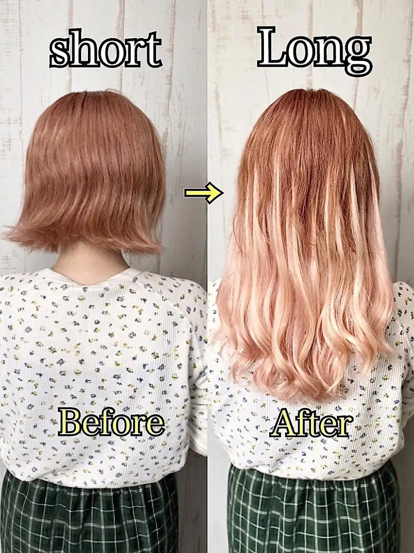 ロング カラー パーマ ヘアアレンジ 大阪レミーエクステ チビ編み込みのヘアスタイル