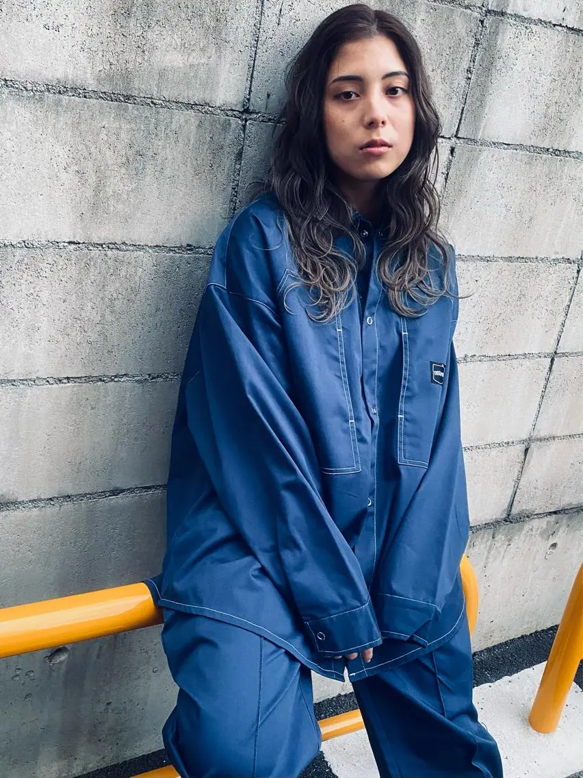 ミディアム カット ヘアカラー 上川 開生のヘアスタイル