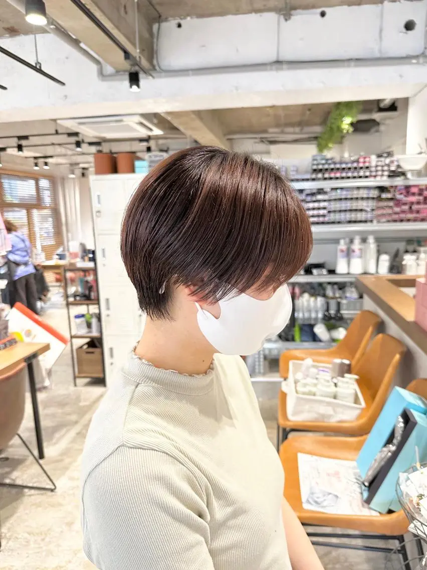 ショート カット ヘアカラー ✨圧倒的満足度◎ 小顔美人ショート✨佃のヘアスタイル