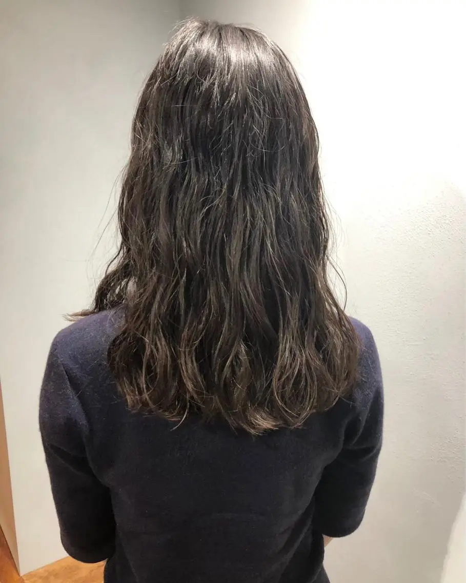 セミロング パーマ カット パーマ トリートメント ボブパーマコテ巻き風 パーマNo1深江秀平のヘアスタイル