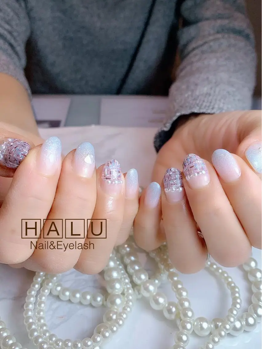 ネイル ブルー HALU ハルのネイルデザイン