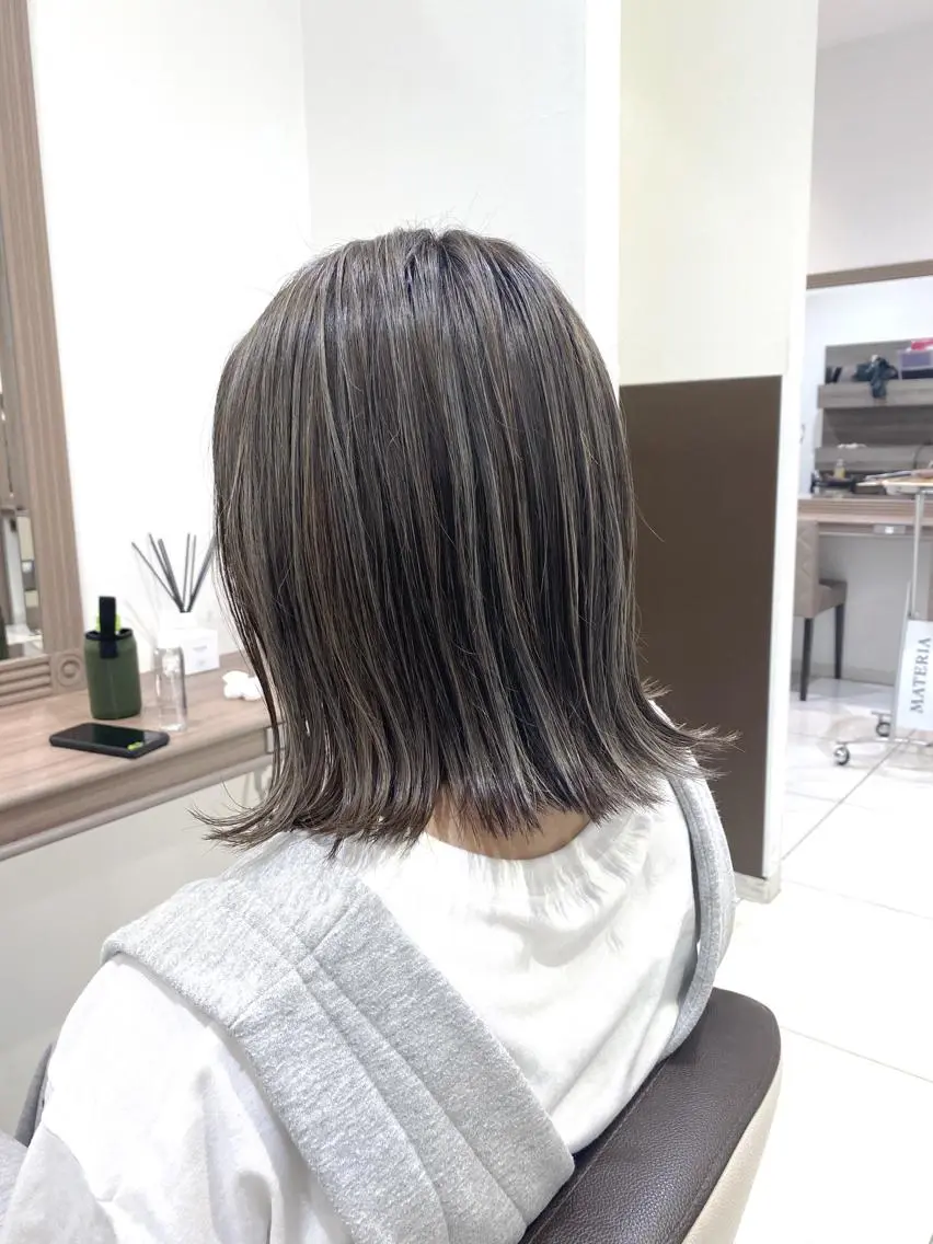 ミディアム カラー 田中 慎也のヘアスタイル