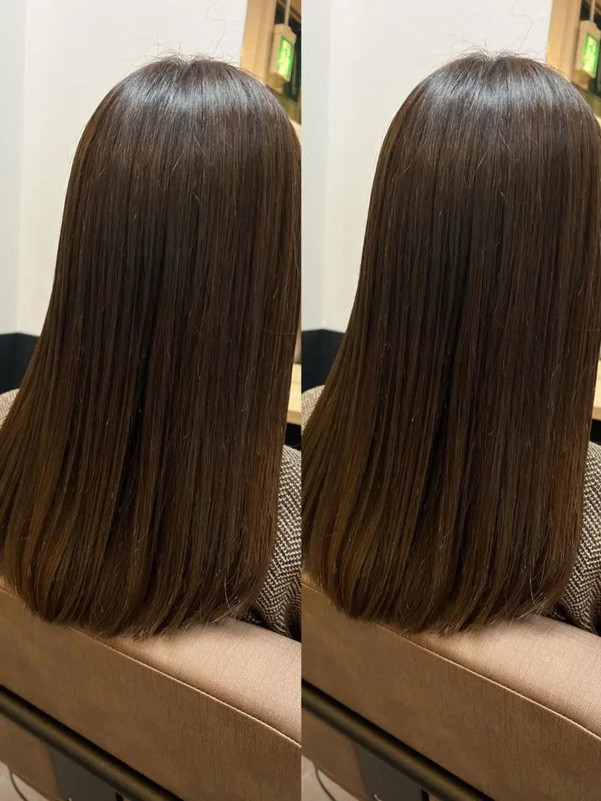 セミロング カラー カット 縮毛矯正 トリートメント TELA HAIRのヘアスタイル