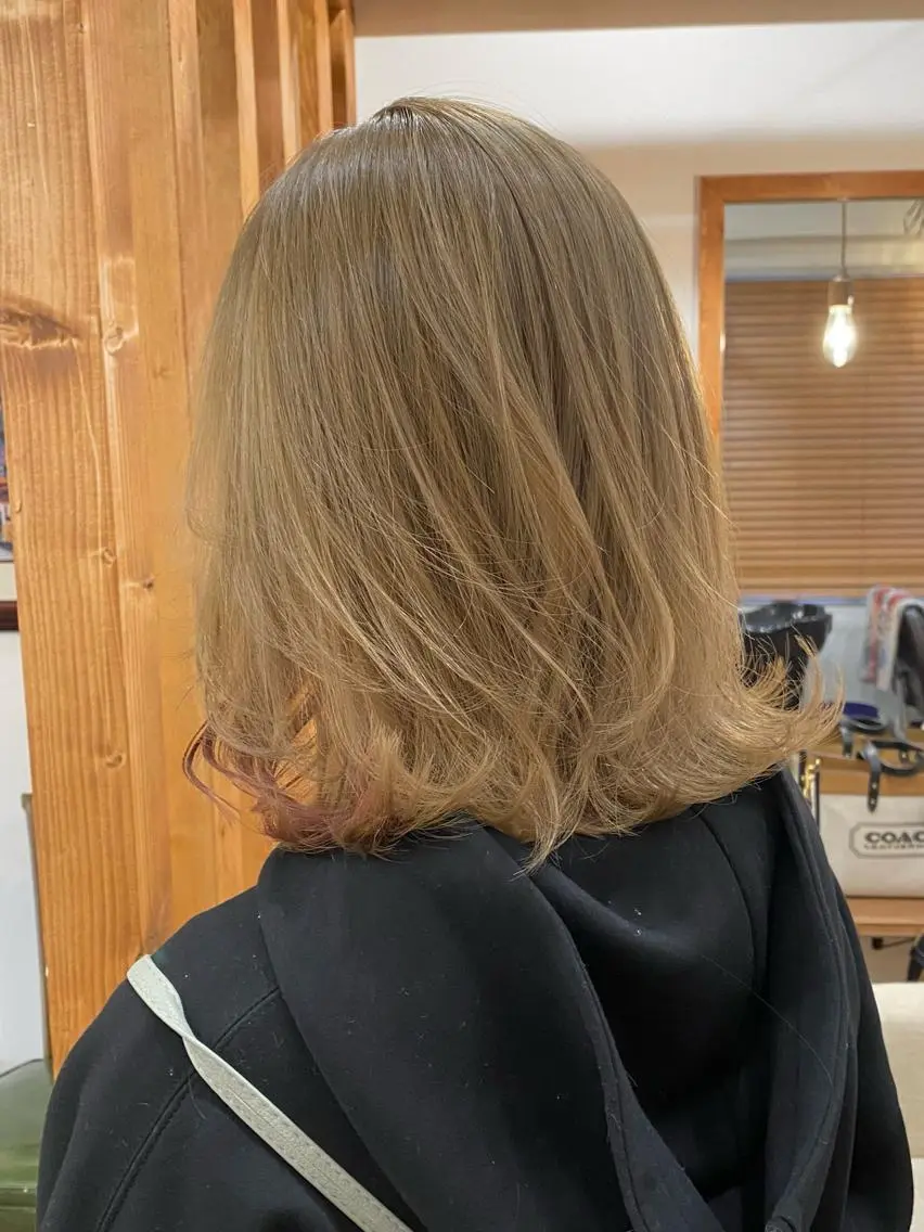 ミディアム カラー 馬場 涼平のヘアスタイル