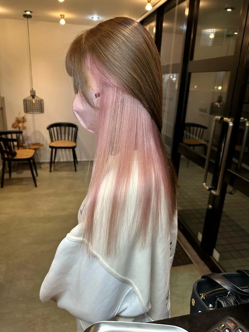 セミロング ヘアカラー 大内田 凌馬のヘアスタイル