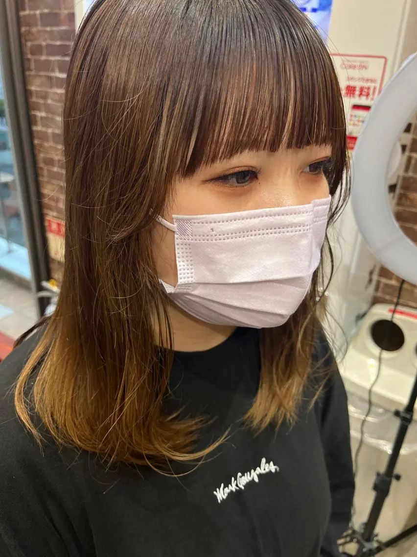 ロング カラー パーマ ヘアアレンジ メンズ キッズ ネイル マツエク・マツパ アイブロウ メンズパーマ ブラウンカラー ケアカラー 透明感カラー ピンクカラー 久木原 ゆりのヘアスタイル