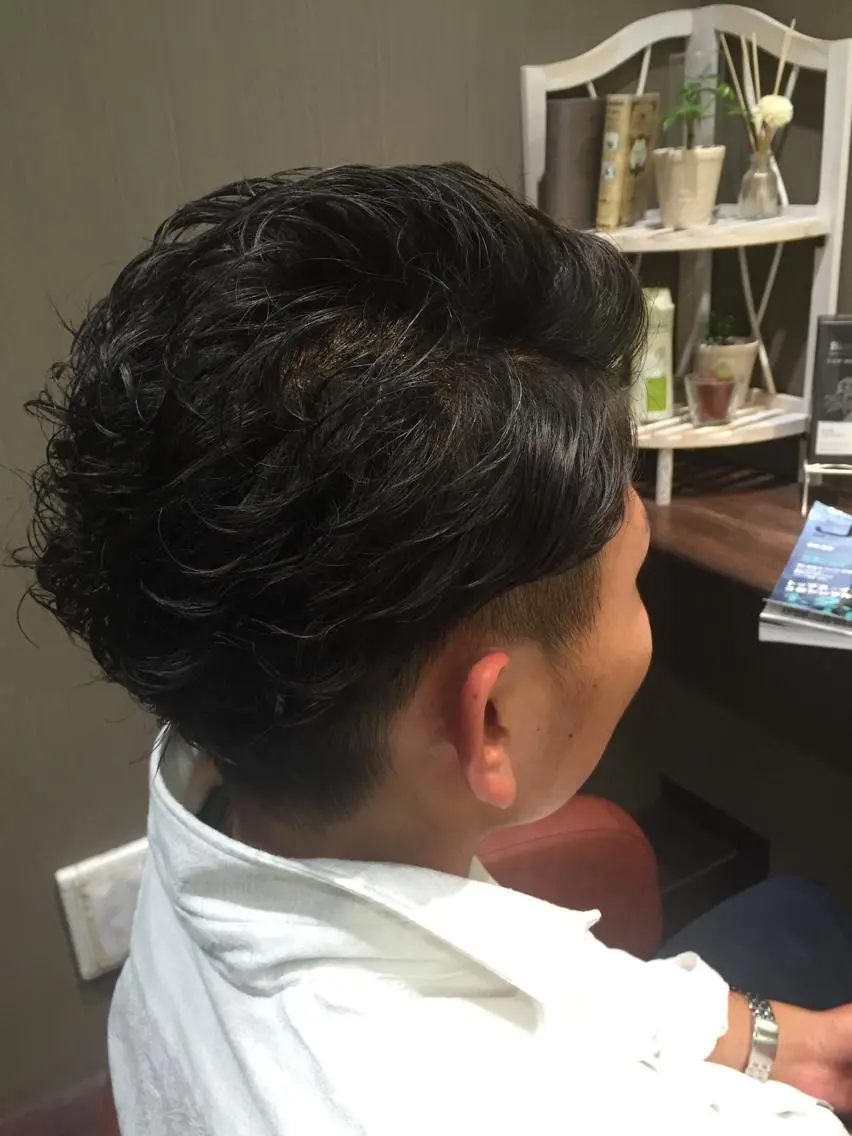 ショート パーマ メンズ メンズパーマ くせ毛 田中 裕也のヘアスタイル