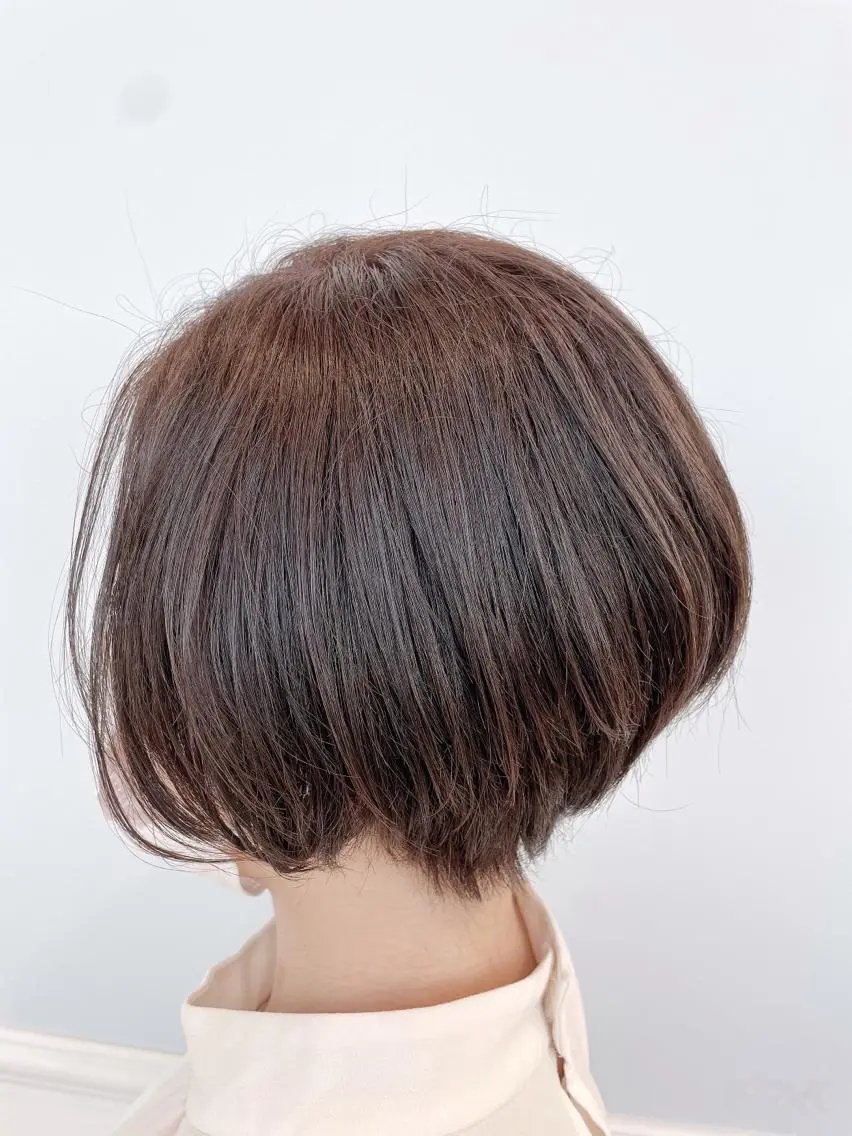 ショート カット 縮毛矯正 透明感カラー/ブリー チ✨駒場 笙のヘアスタイル