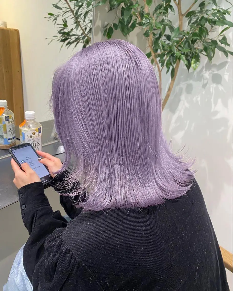 ミディアム カラー ミディアムパーマ 縮毛矯正 西山 凜のヘアスタイル