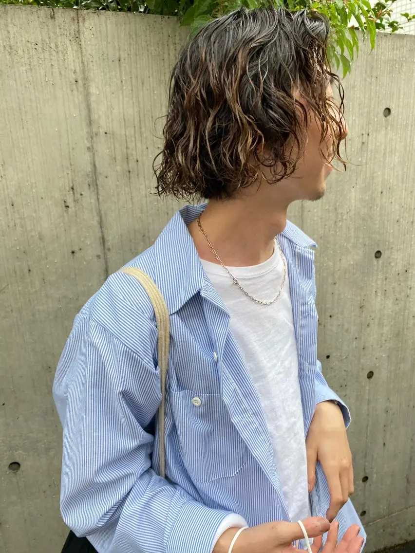 パーマ メンズ チバ タクミのヘアスタイル