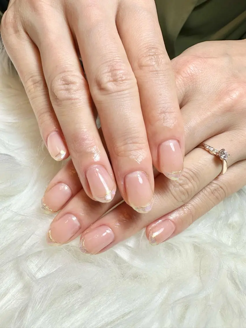 ネイル フレンチネイル ブライダルネイル ハンドネイル abuuuuu nailsのネイルデザイン