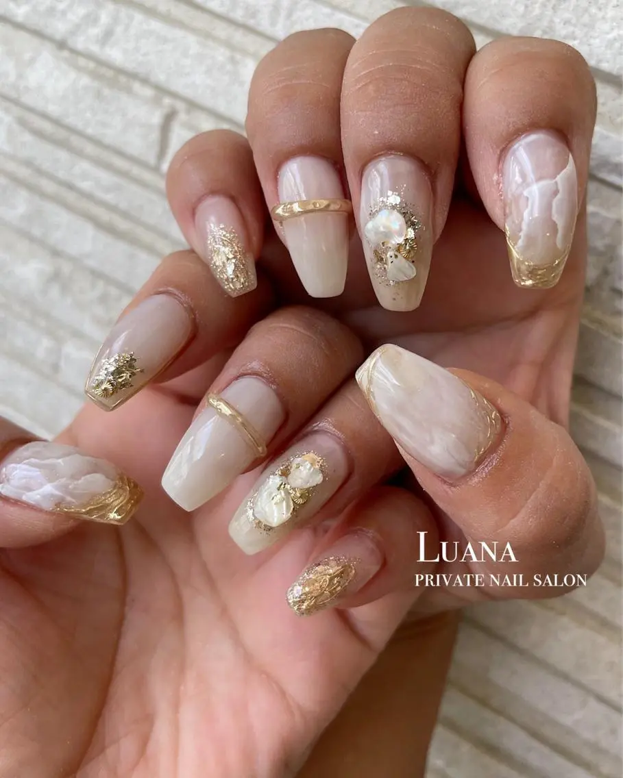 ショート カラー パーマ ヘアアレンジ メンズ キッズ ネイル マツエク・マツパ アイブロウ アートネイル ハンドネイル nail salon neigeのネイルデザイン
