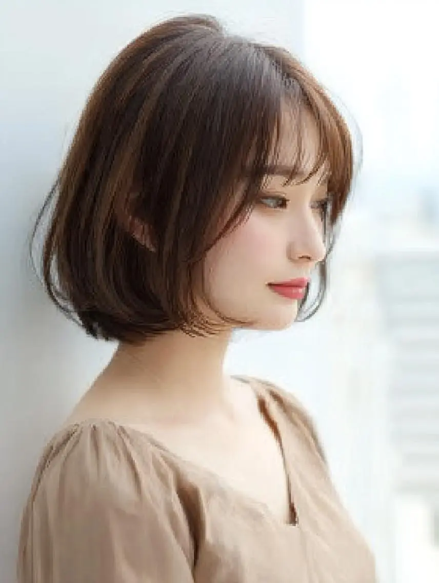ショート 🍒暖色×ハイトーン ×デザイン✨まなりのヘアスタイル