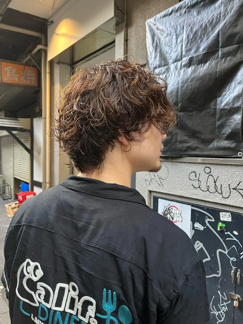 ミディアム カラー パーマ ヘアアレンジ メンズ ヘアカラー トリートメント 💎髪質改善特化💎 RUITOのヘアスタイル