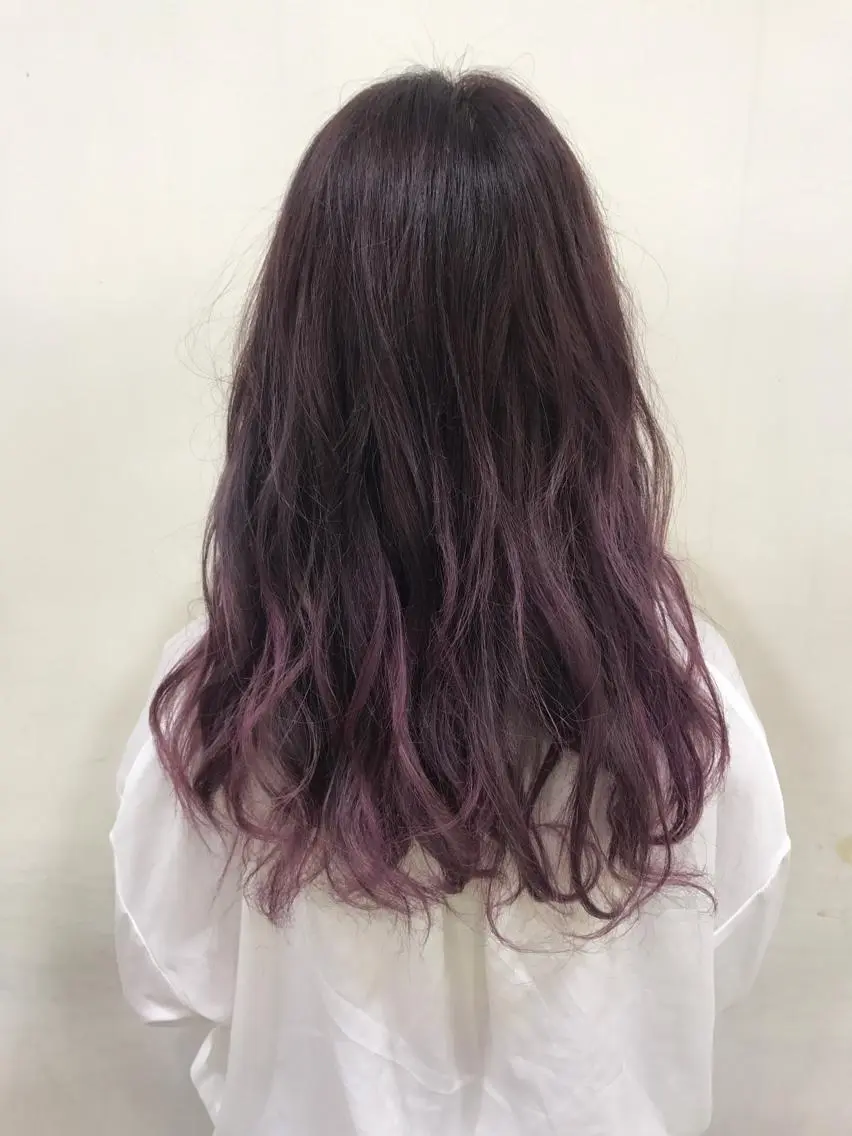 ロング カラー グラデーションカラー AMI ウルフパーマ/メンズのヘアスタイル
