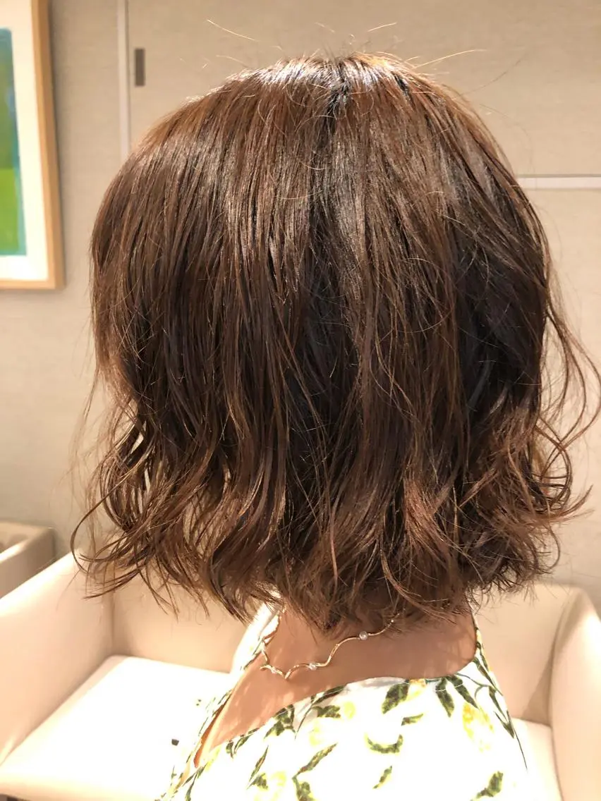 ミディアム パーマ ミディアムパーマ ボブ dogstar小林諒 パーマ/レイヤーのヘアスタイル