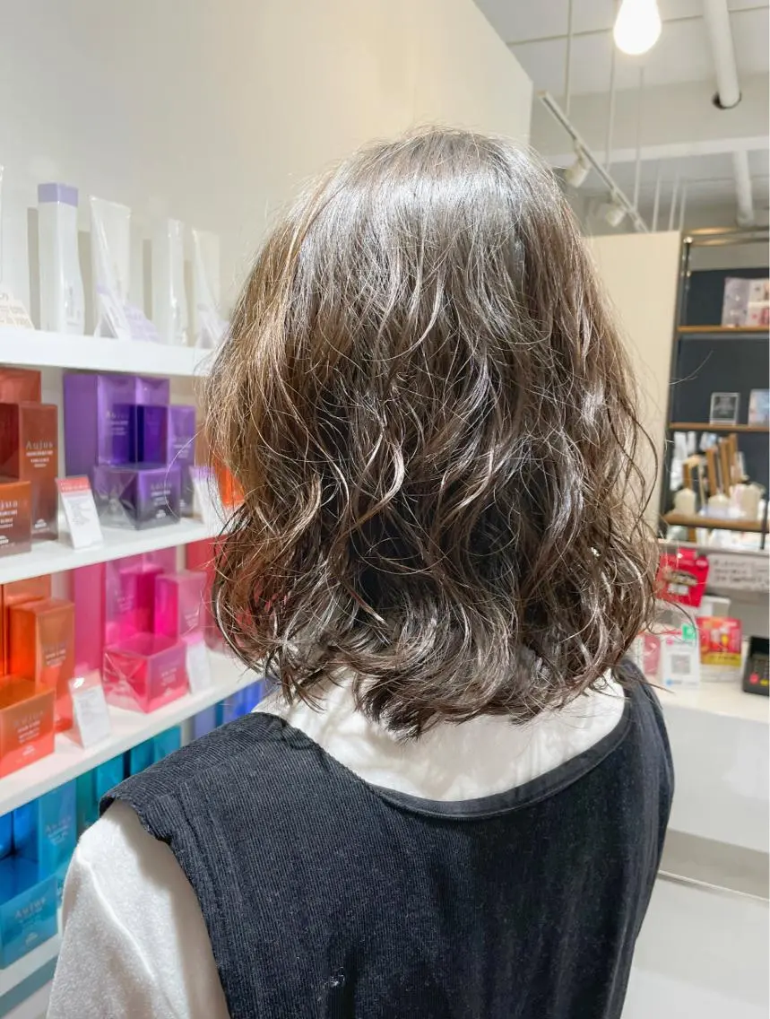 ミディアム ミディアムパーマ トリートメント Kaho🌼/メンズ ニュアンスパーマのヘアスタイル