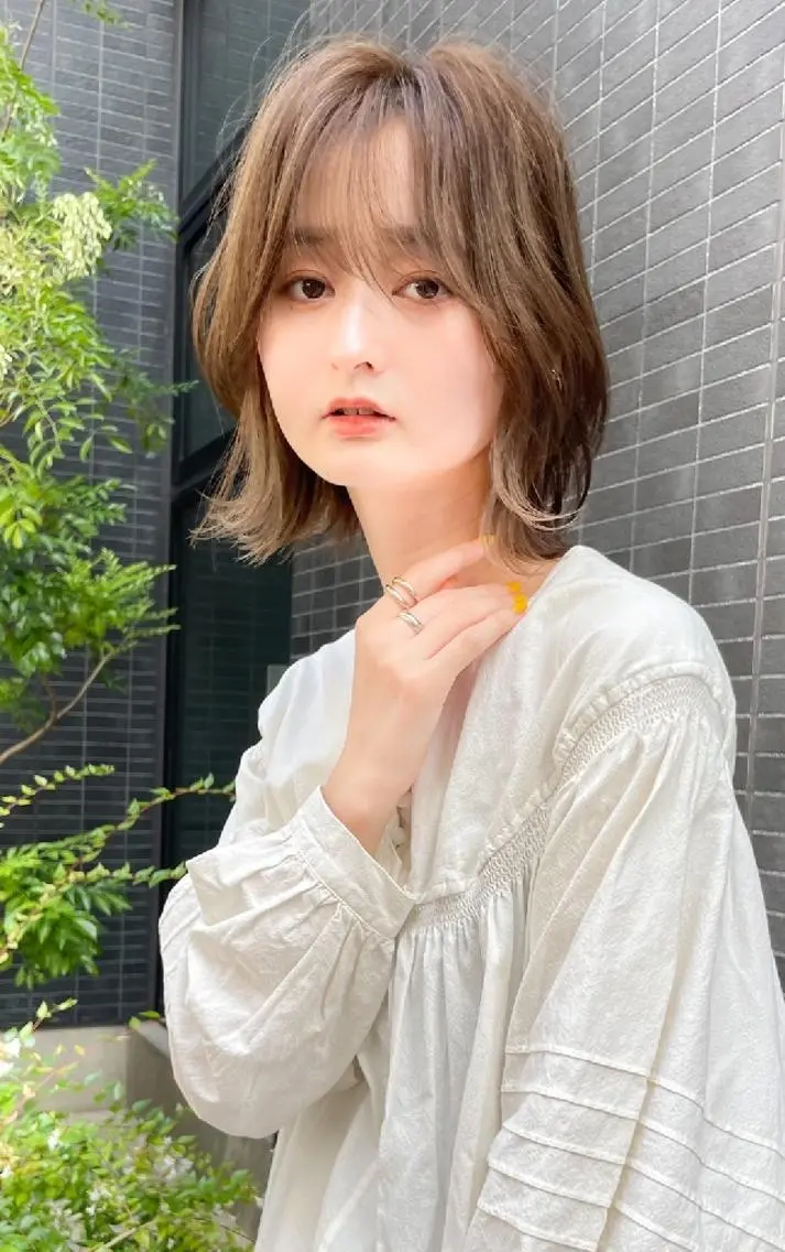 ミディアム 外ハネヘア 髪質改善:クロスパー マ特化型⭐中西雄大✂のヘアスタイル