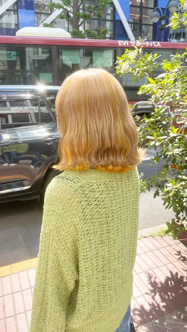 ミディアム カラー ゆう🫧 透明感/ハイトーンのヘアスタイル