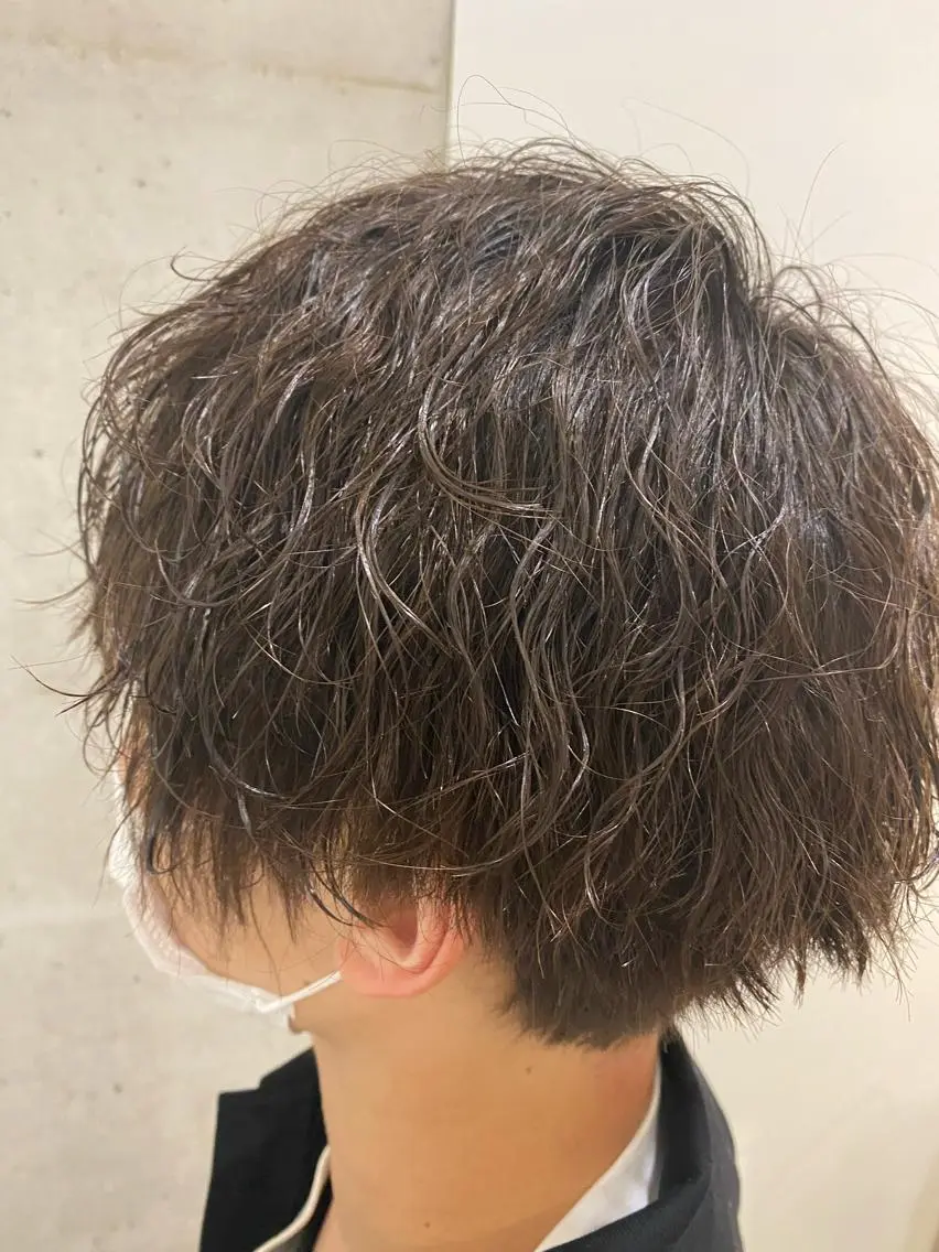 ショート パーマ メンズ メンズパーマ カット パーマ ヘッドスパ 田中 アキオのヘアスタイル