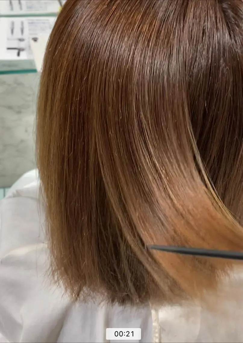 ミディアム 縮毛矯正 落合孝臣/新潟駅南 /髪質改善のヘアスタイル