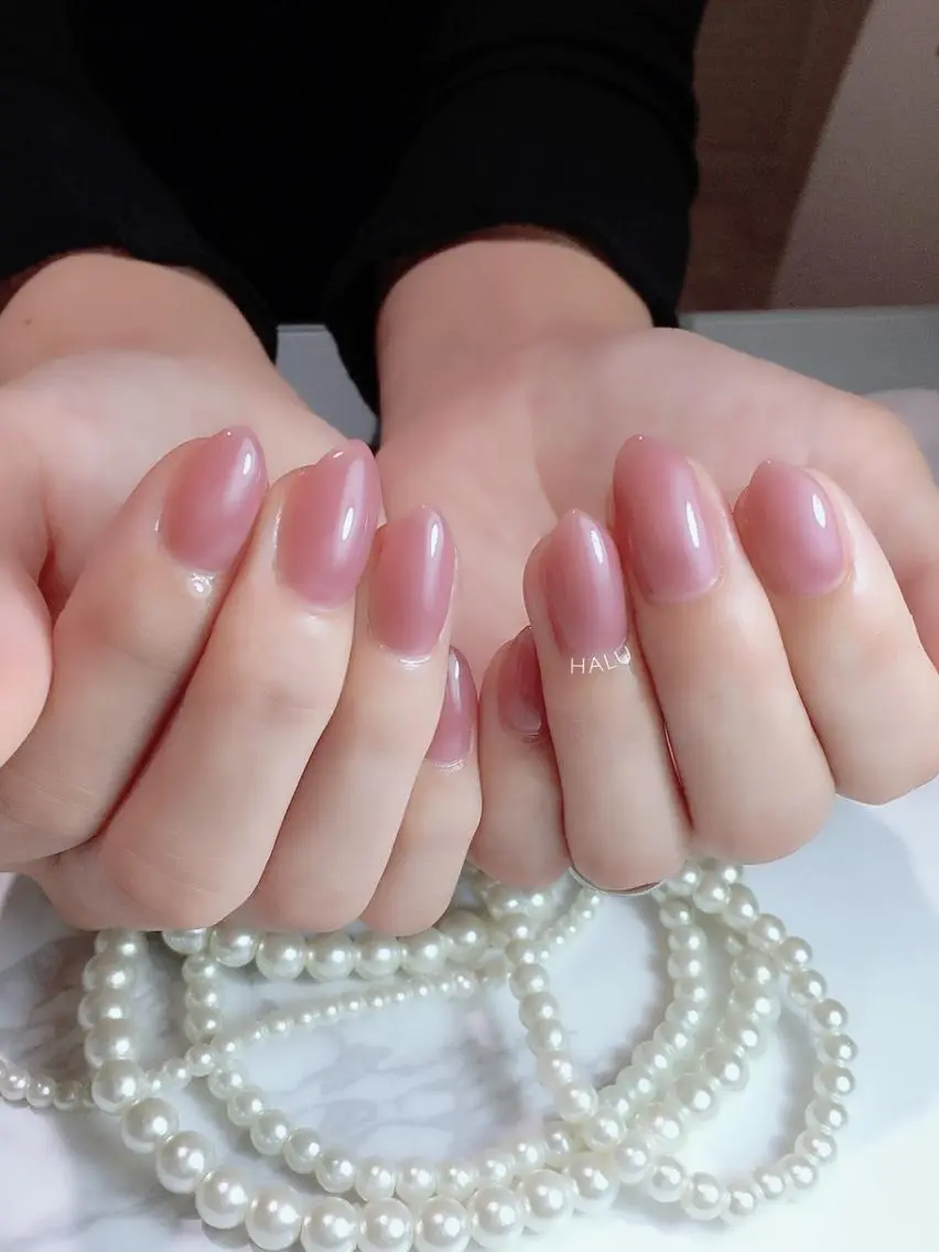 ネイル オフィスネイル ピンク HALU ハルのネイルデザイン