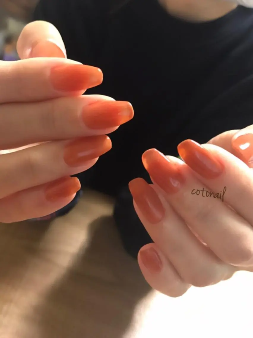 ロング ネイル シンプルネイル ツメトマツゲ .のネイルデザイン