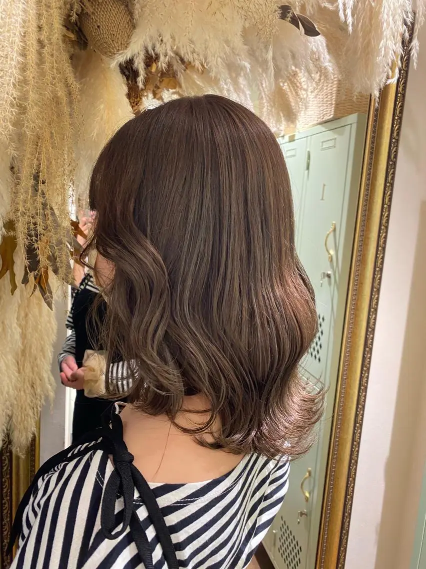 ミディアム カラー カット ヘアカラー トリートメント 透明感カラー/韓国 ヘア🩶yuri🩵のヘアスタイル