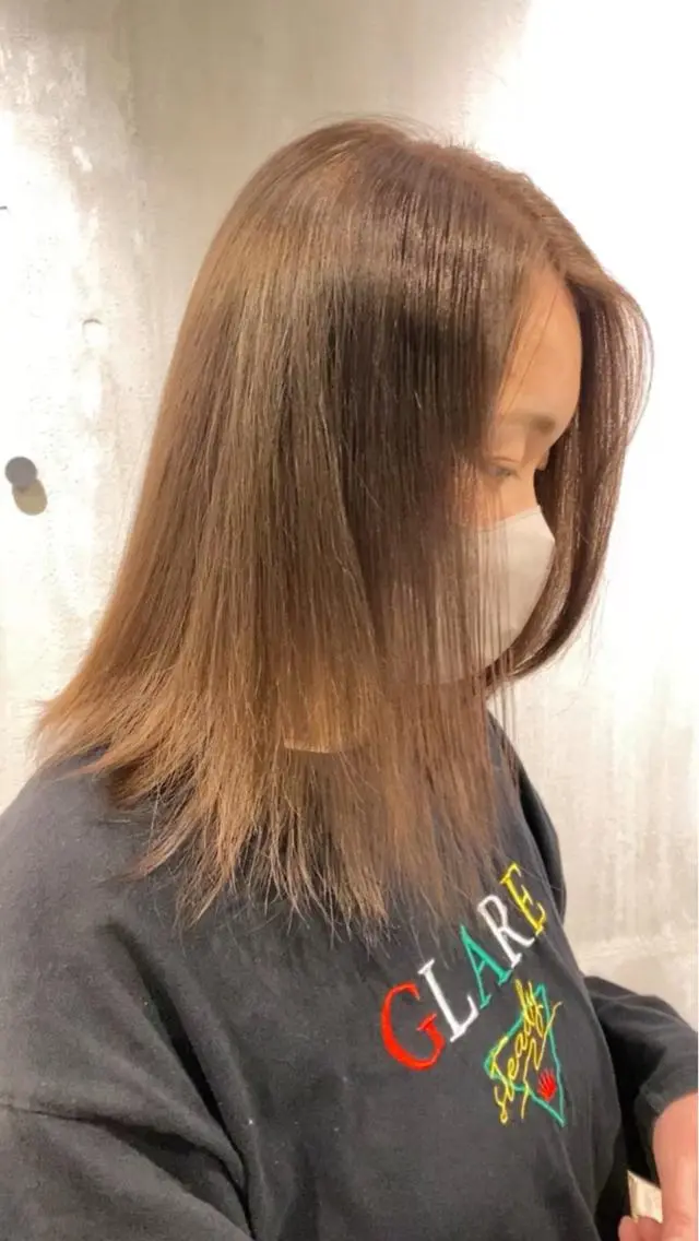 ミディアム 各務原/カラー/ブリ ーチお任せください！のヘアスタイル