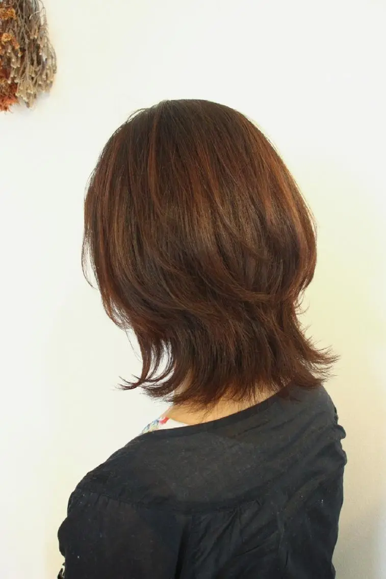 ミディアム フジタミキ ✨メテオ TR、ヘッドスパのヘアスタイル