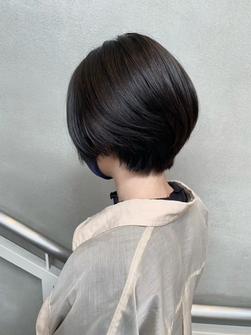 ショート くびれヘア ショートヘア 艶髪　透明感カラー 田中伶奈のヘアスタイル