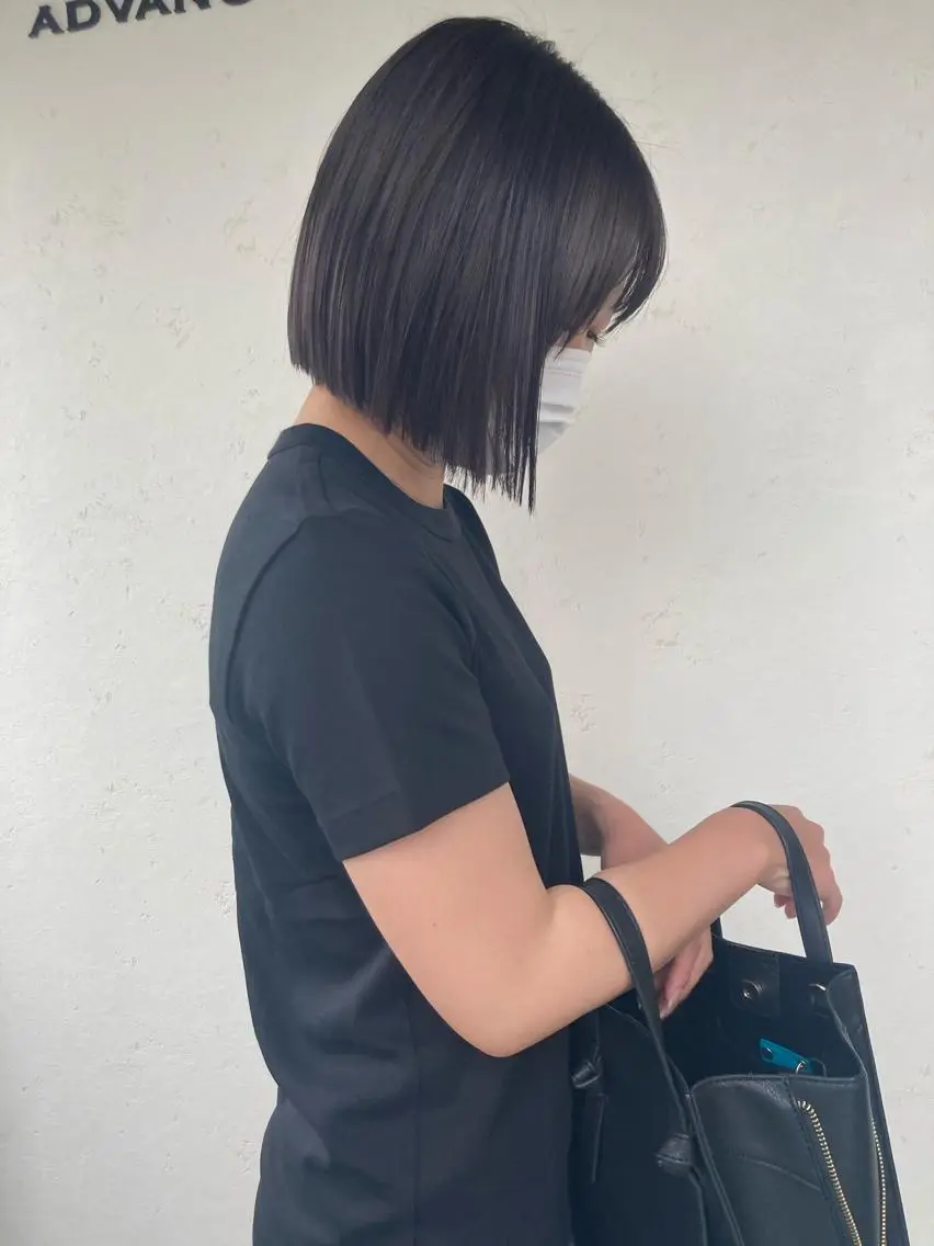 ショート カラー 前下がりボブ ボブ ➖石江 雷蔵➖のヘアスタイル