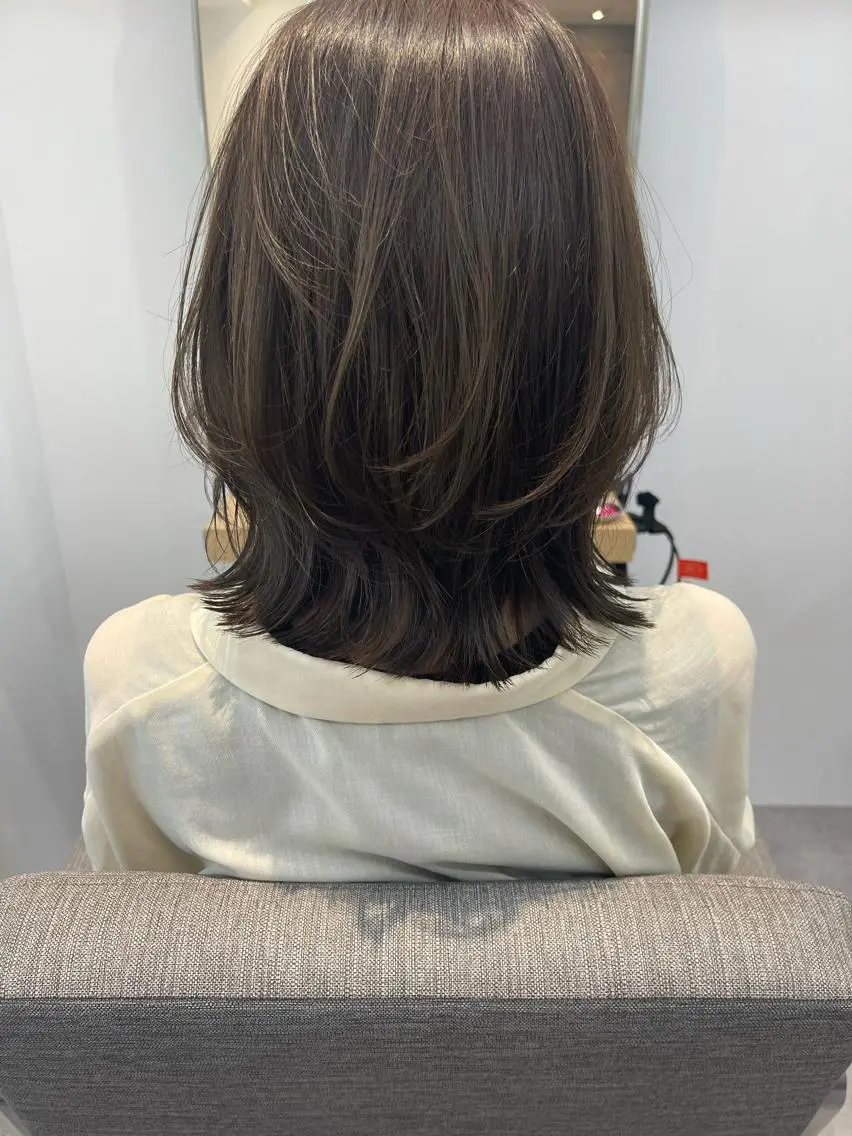 ミディアム カラー カット ヘアカラー トリートメント Aloa透明感ヘア ♡kanami♡のヘアスタイル