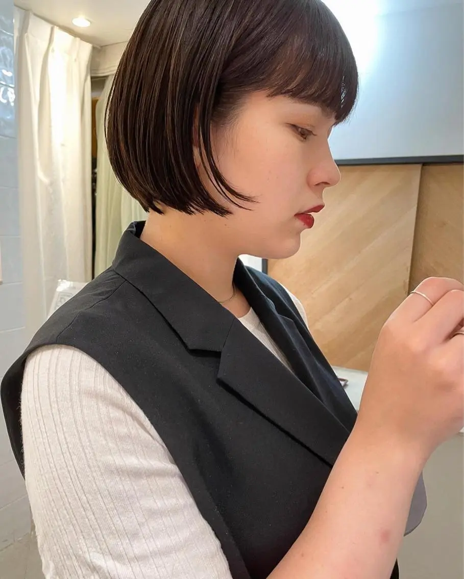 ショート カラー ショートヘア ワイドバング カット ヘアカラー トリートメント 村上雅人 ナチュラルモードのヘアスタイル