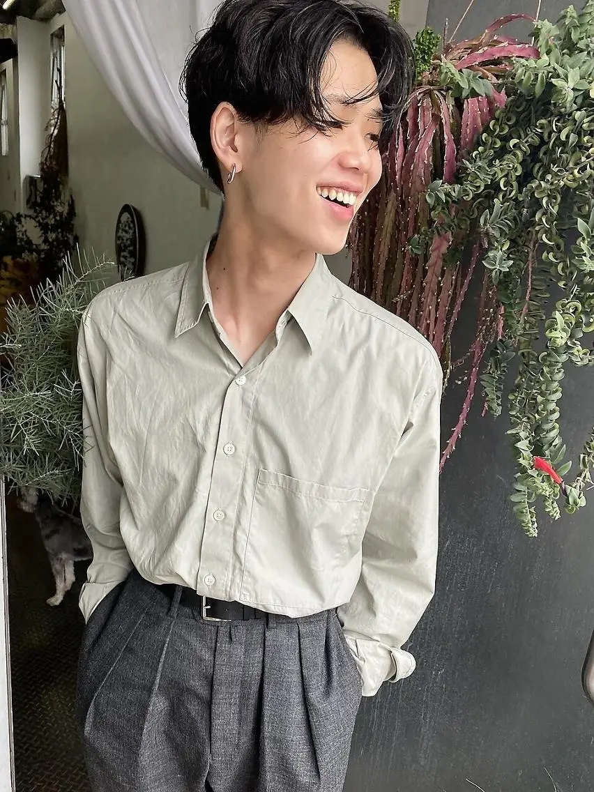メンズ パーマ qiie/ハイトーン インナーカラーのヘアスタイル