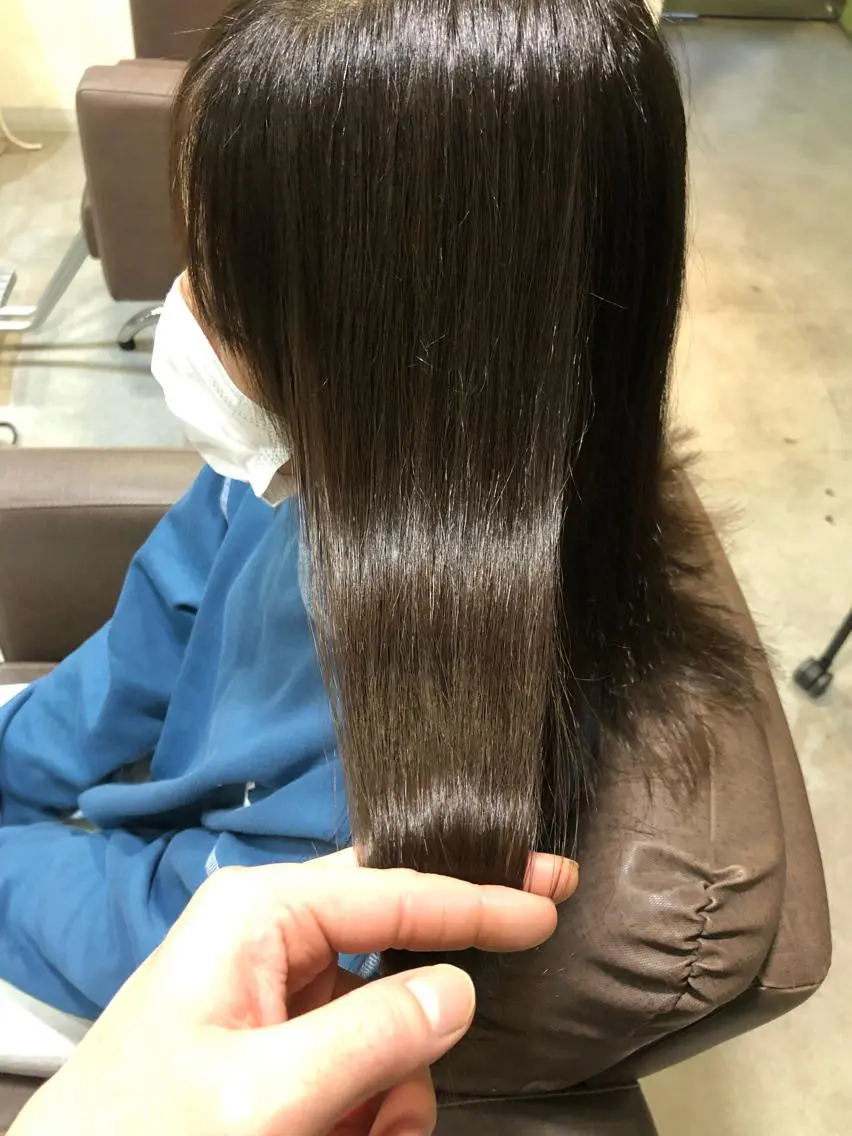 ロング パーマ 縮毛矯正 ストレートパーマ 木村 幸浩のヘアスタイル