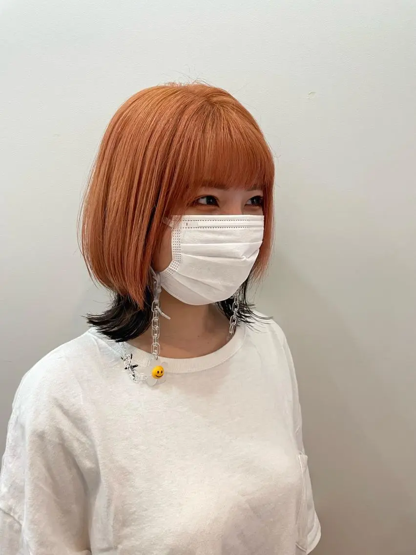 ミディアム カラー インナーカラー ショート/脱白髪染め ☆宇﨑悠実のヘアスタイル