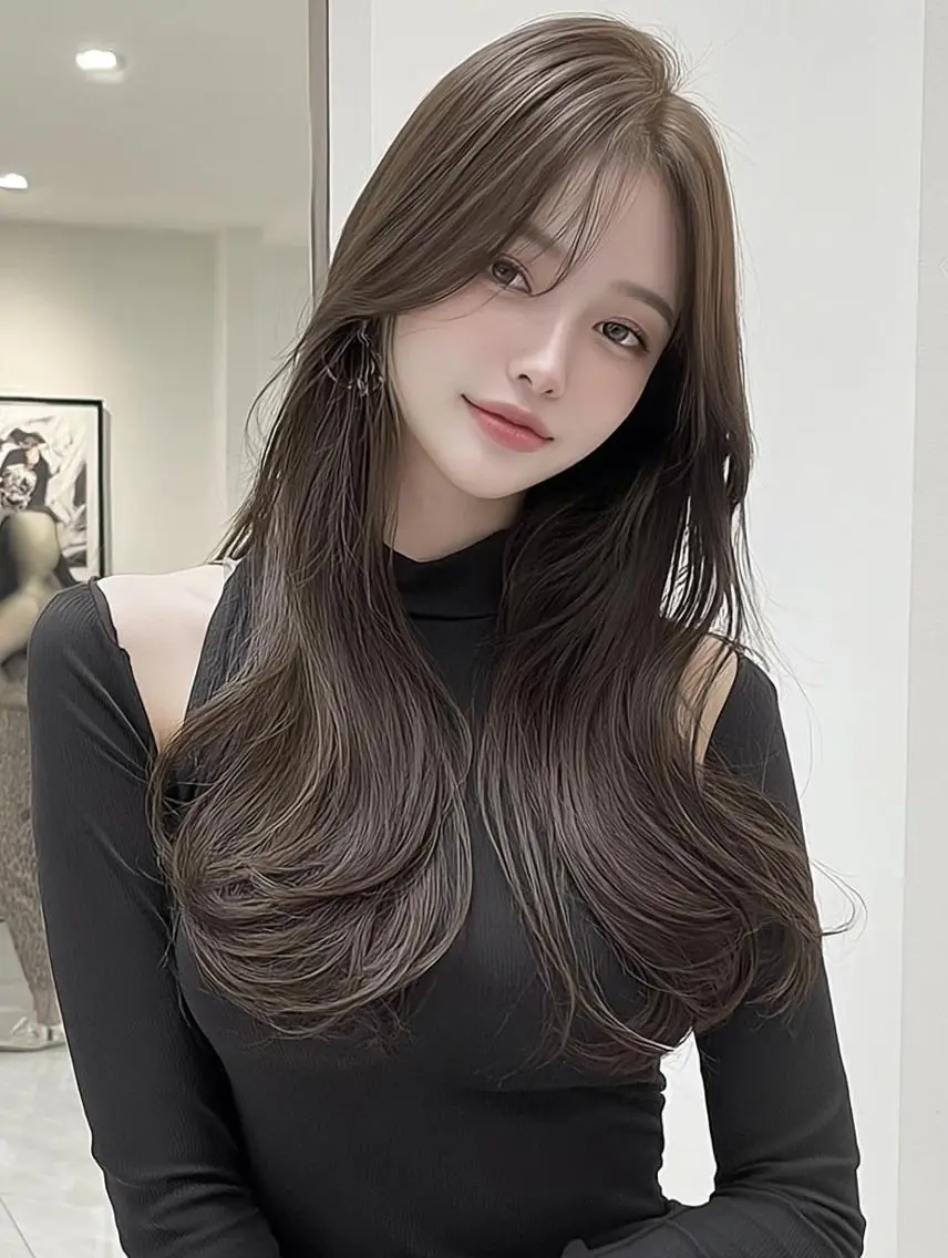 セミロング 髪質改善 韓国風ヘア レイヤーカット カット トリートメント Sayaka🩶 / 天王寺 / 韓国ヘアのヘアスタイル