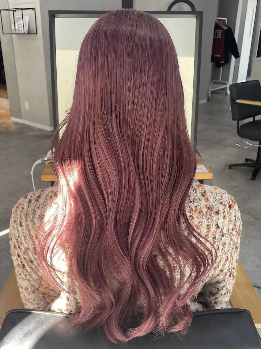 ロング カラー ショートボブ バレイヤージュ ベージュカラー 黒髪 ブリーチ カット ヘアカラー ili 梅田のヘアスタイル