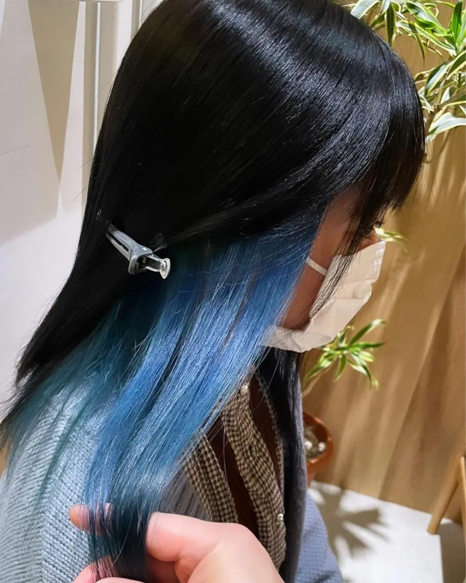 ミディアム カラー カット ヘアカラー トリートメント レイヤー/ハッシュ 渋谷/サッタのヘアスタイル