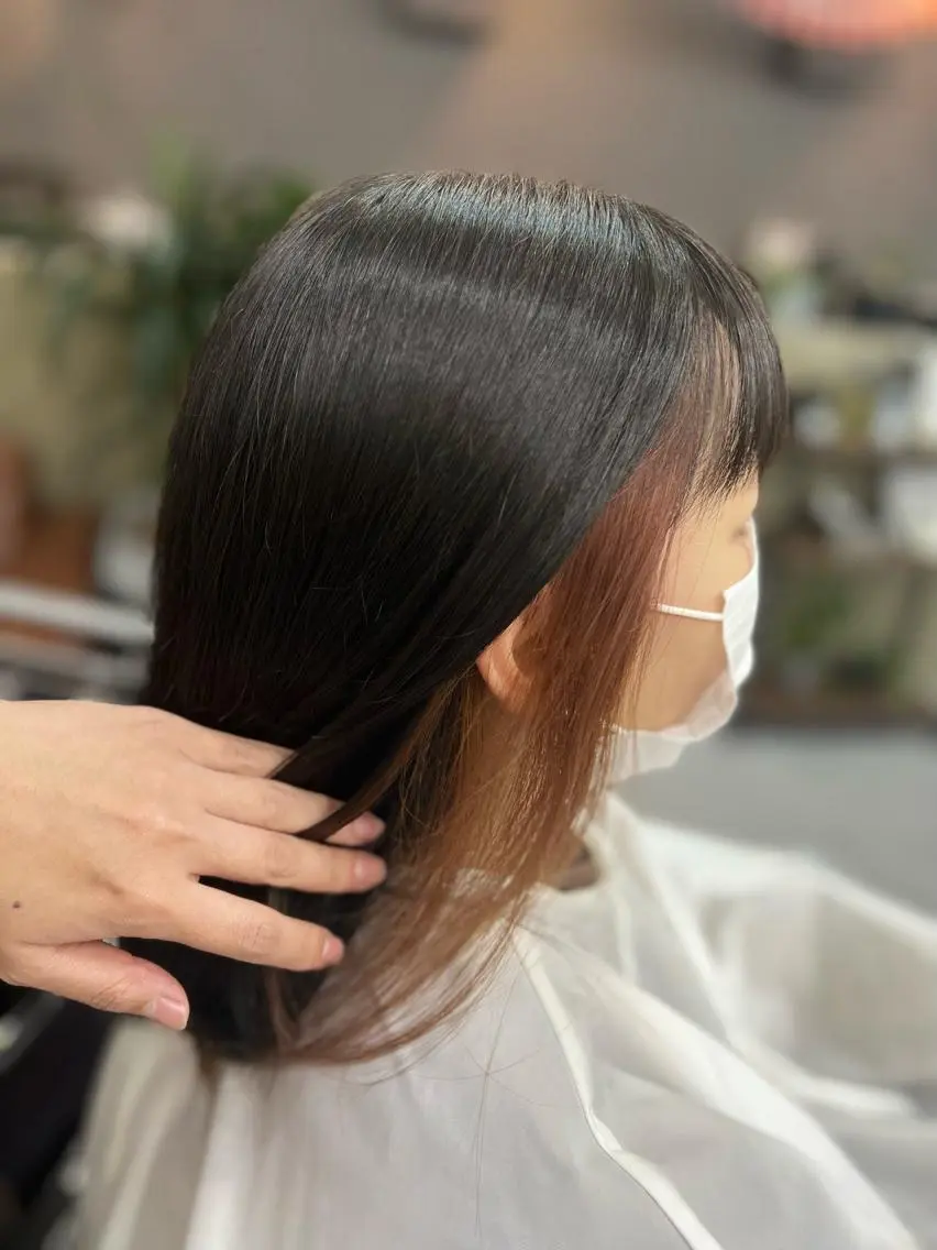 ミディアム カラー インナーカラー THE PARK キシオカのヘアスタイル