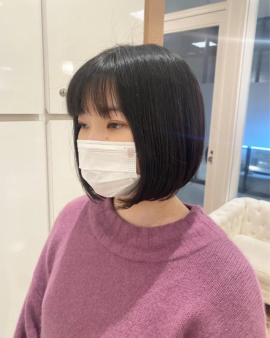 ショート 切りっぱなしボブ ボブ くびれヘア 外ハネヘア 🌿レイヤー/ブリー チ/🌿JINのヘアスタイル
