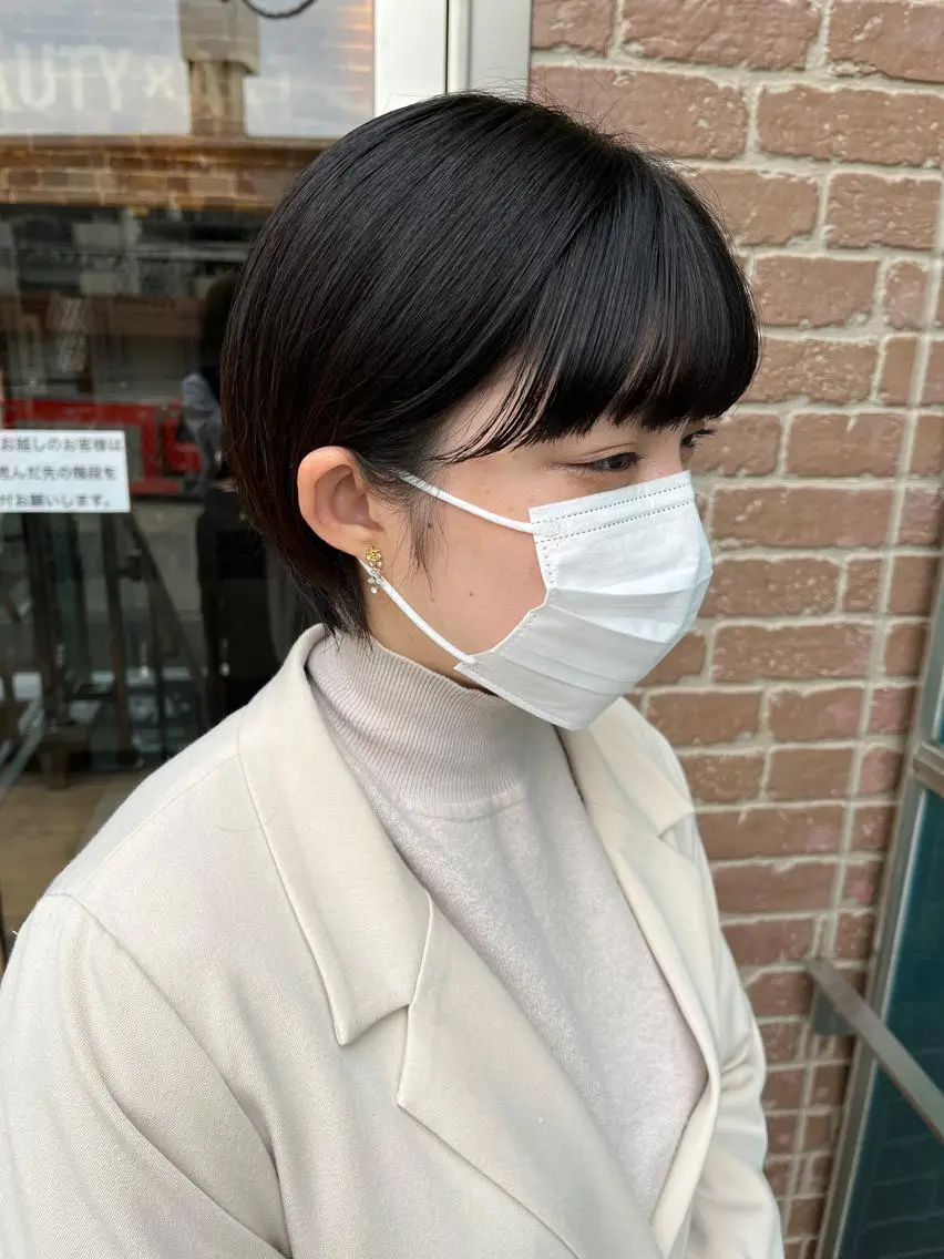 ショート カラー パーマ ヘアアレンジ メンズ キッズ ネイル マツエク・マツパ アイブロウ メンズハイライト メンズパーマ ブラウンカラー ケアカラー 透明感カラー 久木原 ゆりのヘアスタイル