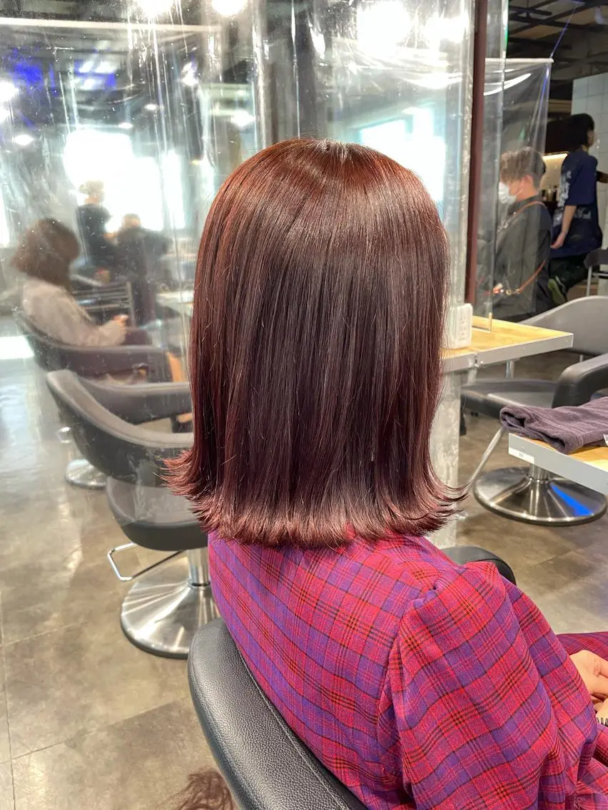 ミディアム カラー ヘアカラー ヘッドスパ ヘアセット ベージュカラー💖 やすひろのヘアスタイル