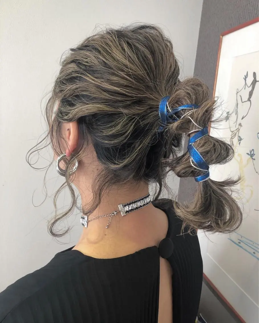 ミディアム ヘアアレンジ ヘアセット pep natsumiのヘアスタイル