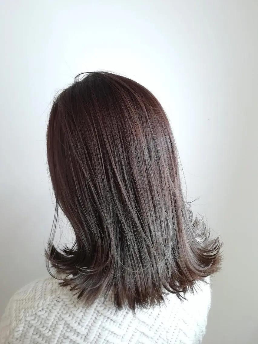 セミロング カラー アッシュ ブルーカラー ブルーアッシュ 髪質改善特化 サロン✨代表HIROのヘアスタイル