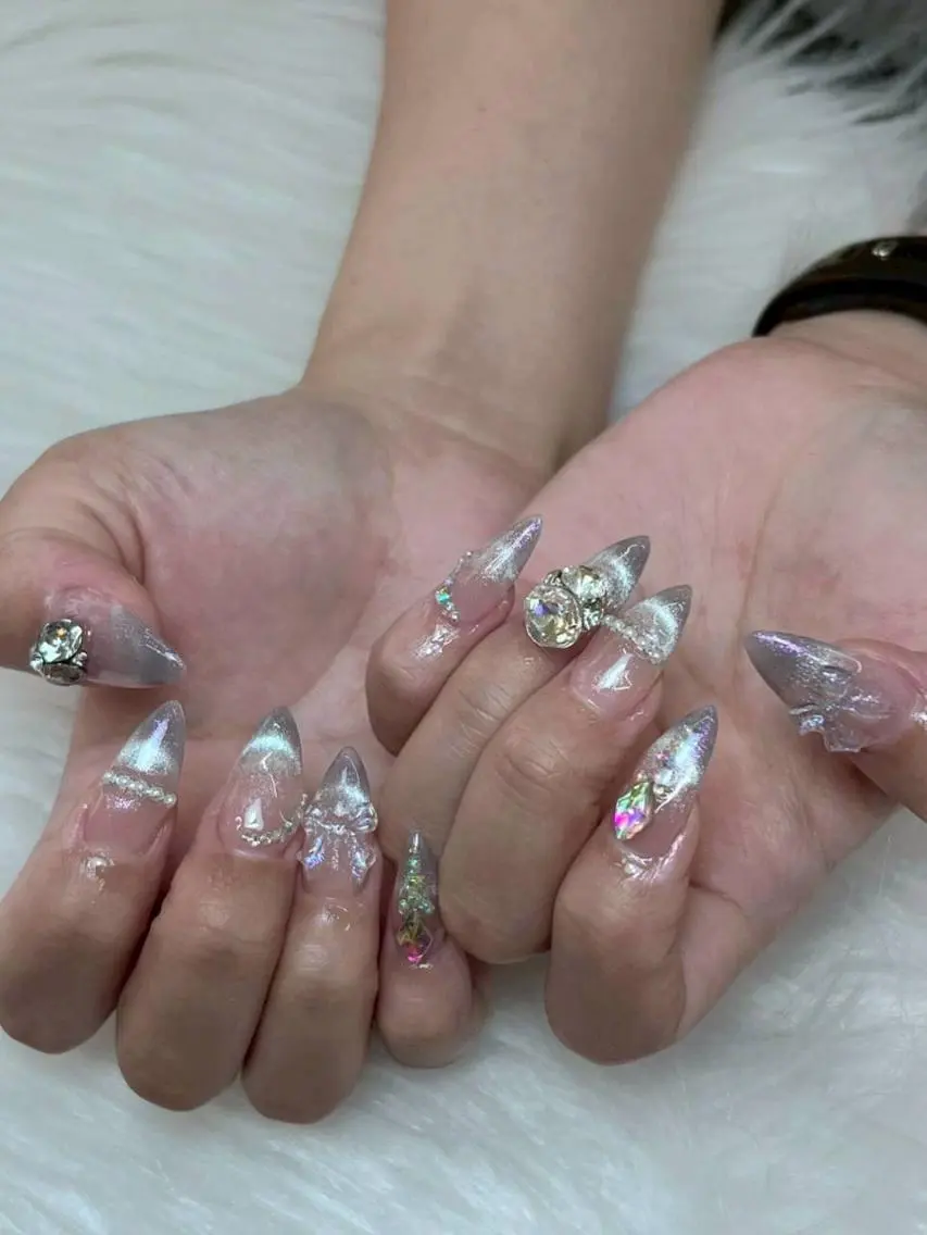 ネイル ジェルネイル マグネットネイル 持ち込み オフィスネイル パラジェル ハンドネイル Nails by AN.*✧のネイルデザイン