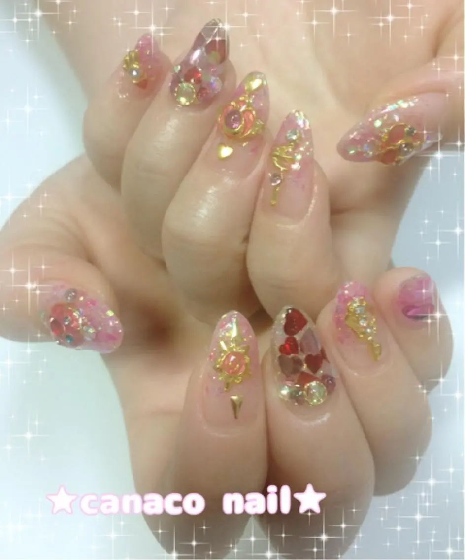 ネイル 持ち込み ストーンネイル ハンドネイル ハンドケア ベテランネイル cnc nailのネイルデザイン